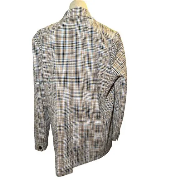 Madewell Caldwell Double Breasted Blazer, Seersucker Plaid, Women's Size Large - Picture 9 of 12